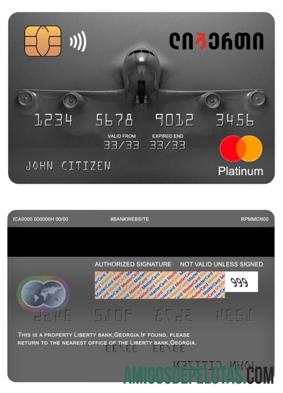 Georgia Liberty Bank Mastercard Platina modelo